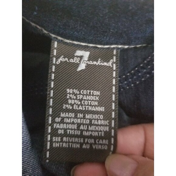 7 For All Mankind Dark Wash the Skinny Size 32 - Picture 4 of 8